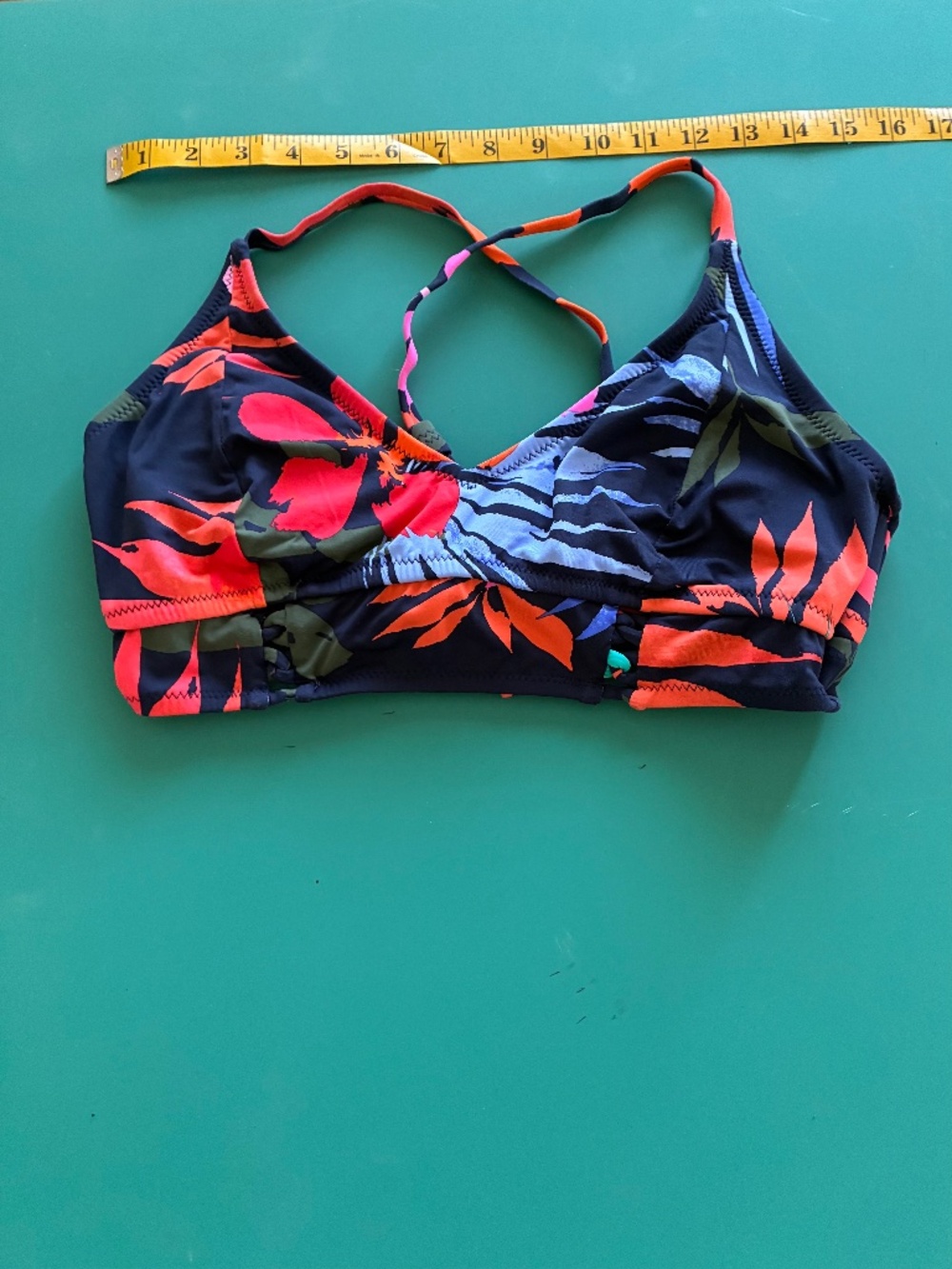 Jessica Simpson Cross Back Tie Closure Bikini Top Size XL